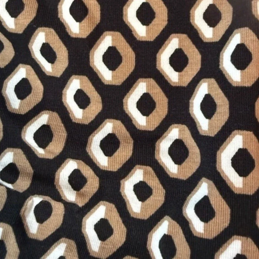 Hugo Boss Mens Large Cotton Briefs Size Large Black‎ and Brown Geo Pattern New